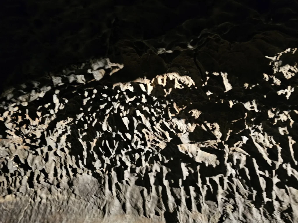 Cruising with Danny and Peter, Holland America Line, Nieuw Statendam, Arrecife, Lanzarote, Canary Islands, Volcanic Adventure | A vibrant collage capturing an adventure in Arrecife, Lanzarote: the dark, winding lava tunnels of Cueva de los Verdes illuminated by soft lights; the serene turquoise pool and lush greenery of Jameos del Agua with its volcanic cave backdrop; the sweeping ocean views from Mirador del Río’s cliffside lookout, framing La Graciosa island; and the surreal, Mars-like red and black lava fields of Timanfaya National Park under a clear sky, showcasing Lanzarote’s volcanic beauty.