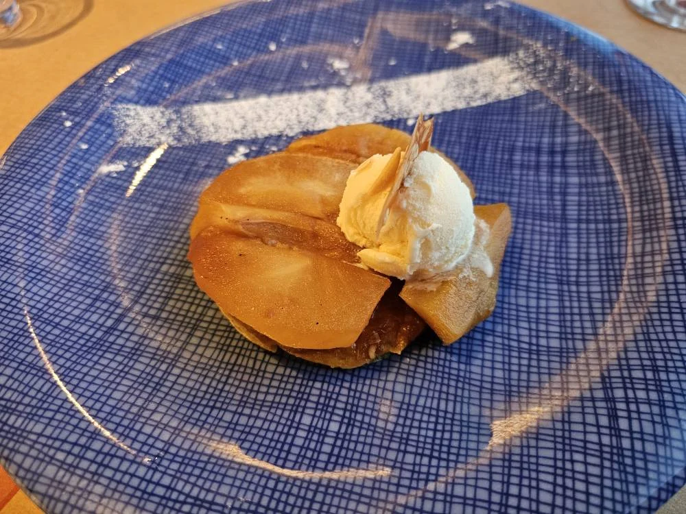 Cruising with Danny and Peter, Holland America Line, Nieuw Statendam, Atlantic Ocean, Sea Day, Adventure | A family savors a Nieuw Statendam Sea Day, enjoying a breakfast of cheesy omelets in the elegant main dining room, indulging in sushi rolls at the vibrant Lido Market, and feasting on a seafood boil with crab legs under starlit skies. The Atlantic Ocean sparkles outside, enhancing Holland America’s luxurious cruise experience with gourmet dining and relaxation.