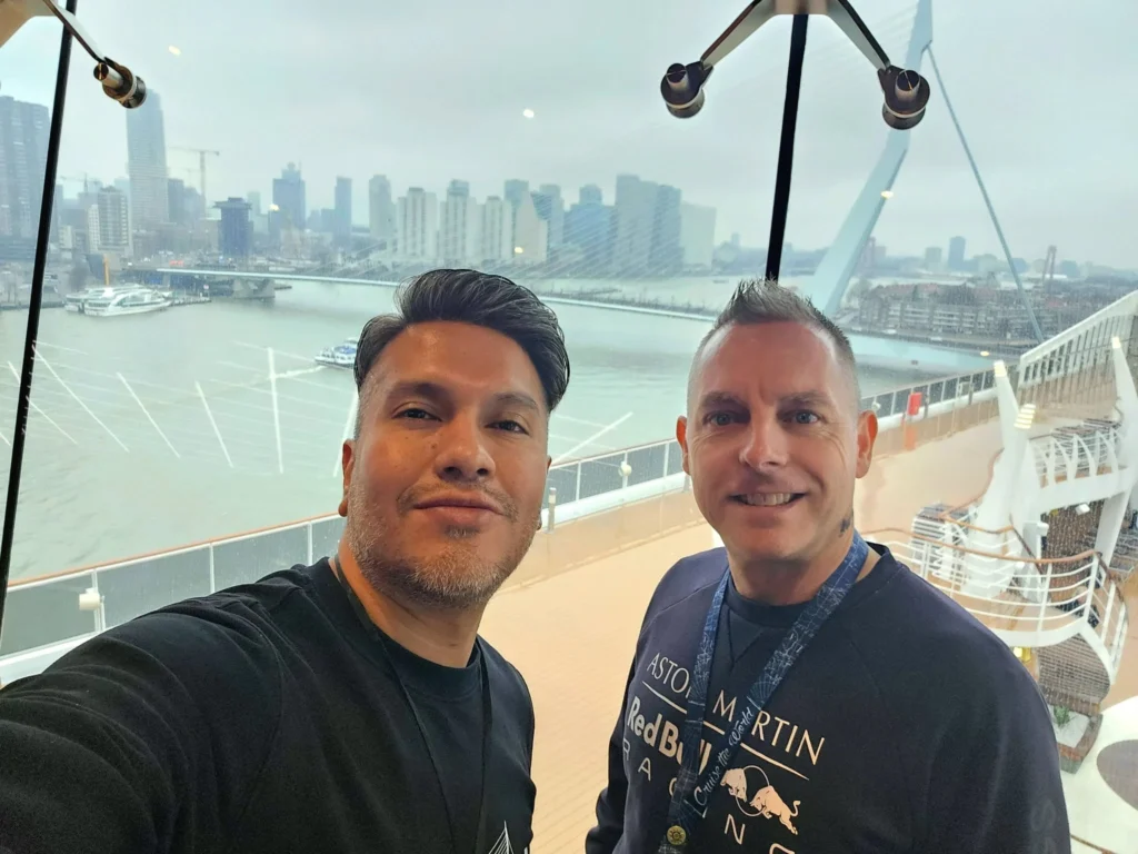 Cruising with Danny and Peter, MSC Cruises, MSC Preziosa, Rotterdam, The Netherlands, MSC Preziosa Cruise departing from Rotterdam Cruise Port, showcasing the luxurious MSC Cruises experience on the Northern Europe Cruise. Passengers enjoying a seamless embarkation process, followed by elegant dining at Il Cappuccino, indulging in world-class cruise dining & shows. Exciting onboard entertainment, including a thrilling 4D cinema experience at XD Studio and the electrifying Rock Nation performance at the Platinum Theatre. Guests dancing at the vibrant MSC White Party in the Safari Lounge, highlighting the unforgettable European cruise experience. Stunning ocean views and luxury cruise vacation moments captured along the MSC Preziosa Itinerary through breathtaking North Sea Travel.