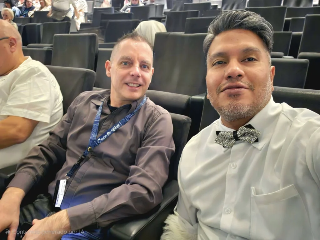 Cruising with Danny and Peter, MSC Cruises, MSC Preziosa, Rotterdam, The Netherlands, MSC Preziosa Cruise departing from Rotterdam Cruise Port, showcasing the luxurious MSC Cruises experience on the Northern Europe Cruise. Passengers enjoying a seamless embarkation process, followed by elegant dining at Il Cappuccino, indulging in world-class cruise dining & shows. Exciting onboard entertainment, including a thrilling 4D cinema experience at XD Studio and the electrifying Rock Nation performance at the Platinum Theatre. Guests dancing at the vibrant MSC White Party in the Safari Lounge, highlighting the unforgettable European cruise experience. Stunning ocean views and luxury cruise vacation moments captured along the MSC Preziosa Itinerary through breathtaking North Sea Travel.