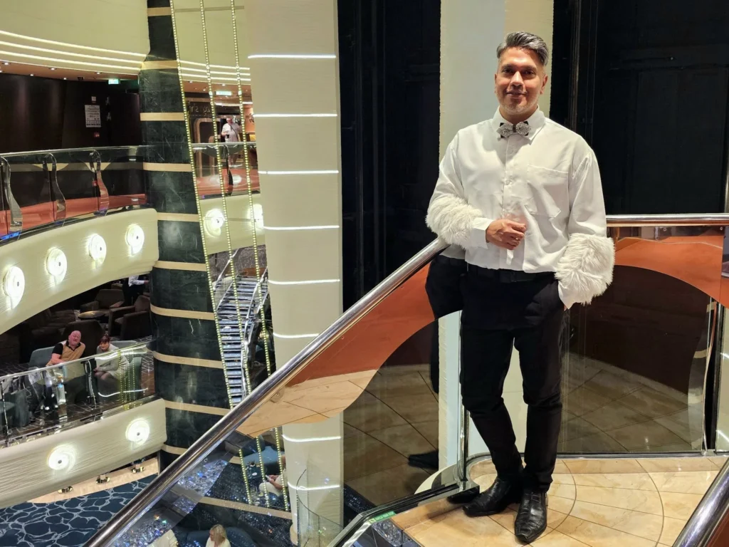 Cruising with Danny and Peter, MSC Cruises, MSC Preziosa, Rotterdam, The Netherlands, MSC Preziosa Cruise departing from Rotterdam Cruise Port, showcasing the luxurious MSC Cruises experience on the Northern Europe Cruise. Passengers enjoying a seamless embarkation process, followed by elegant dining at Il Cappuccino, indulging in world-class cruise dining & shows. Exciting onboard entertainment, including a thrilling 4D cinema experience at XD Studio and the electrifying Rock Nation performance at the Platinum Theatre. Guests dancing at the vibrant MSC White Party in the Safari Lounge, highlighting the unforgettable European cruise experience. Stunning ocean views and luxury cruise vacation moments captured along the MSC Preziosa Itinerary through breathtaking North Sea Travel.