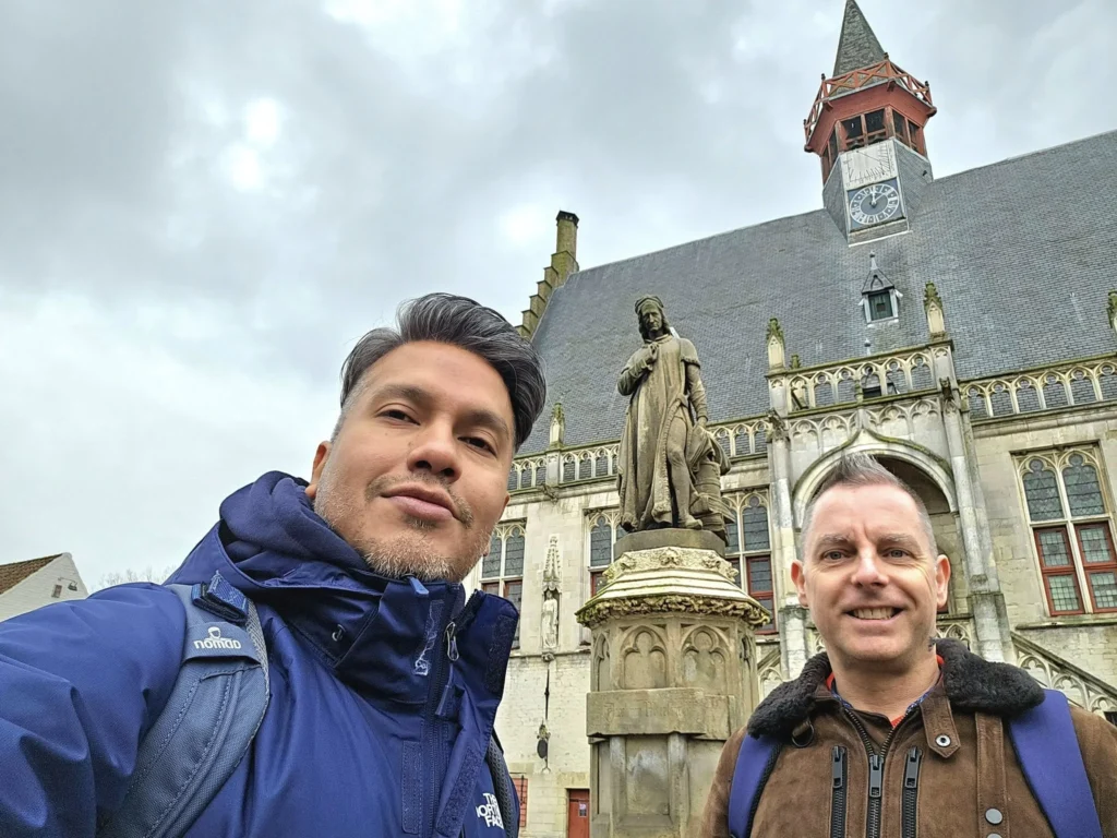 Cruising with Danny and Peter, MSC Cruises, MSC Preziosa, Zeebrugge, Brussels, Belgium, Exploring Loppem Castle in Flanders, a stunning example of Neo-Gothic Belgium architecture, surrounded by lush gardens and an intricate hedge maze. The historic canals of Flanders and Belgium medieval towns, including Damme bookshops and Bruges windmills, add to the region’s timeless charm. Inside the castle, beautifully preserved furnishings and stained-glass windows showcase the grandeur of Flanders historical sites. Indulging in Belgian chocolate tasting at Roose’s Chocolate World provides a sweet interlude. The Pieter Bruegel art tour and an MSC Northern Europe cruise complete this unforgettable Flanders travel experience.