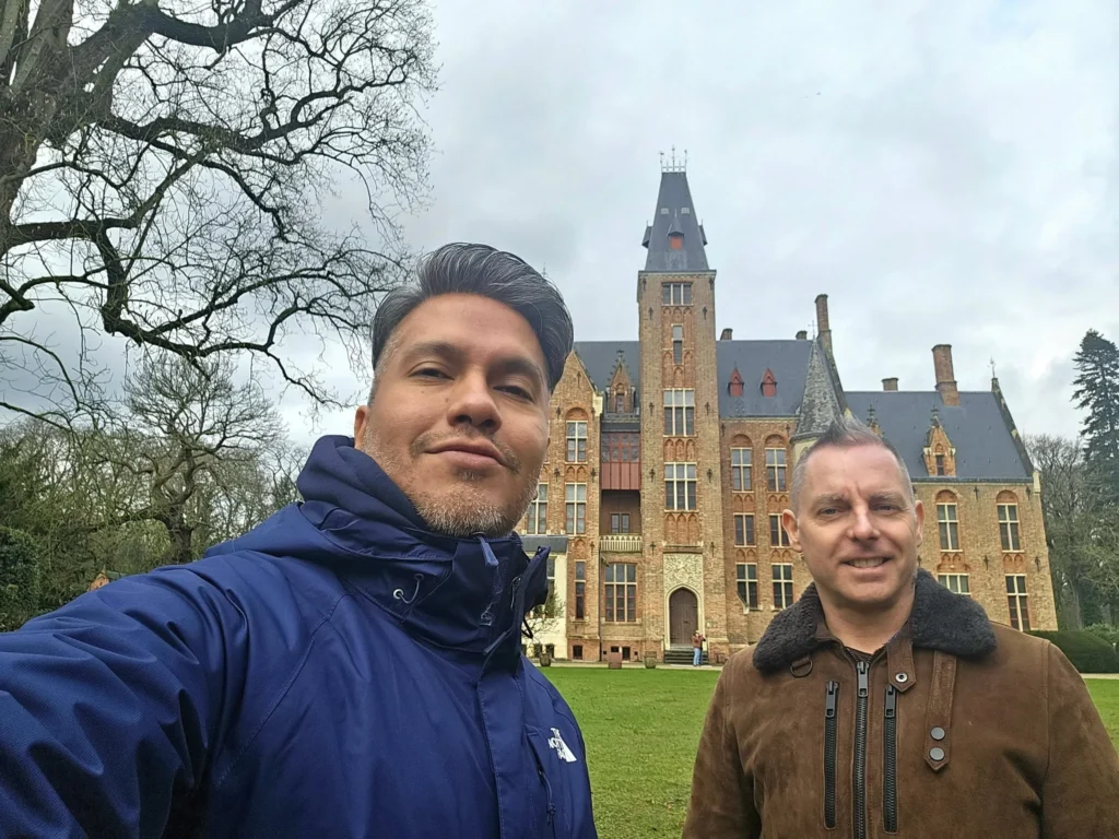 Cruising with Danny and Peter, MSC Cruises, MSC Preziosa, Zeebrugge, Brussels, Belgium, Exploring Loppem Castle in Flanders, a stunning example of Neo-Gothic Belgium architecture, surrounded by lush gardens and an intricate hedge maze. The historic canals of Flanders and Belgium medieval towns, including Damme bookshops and Bruges windmills, add to the region’s timeless charm. Inside the castle, beautifully preserved furnishings and stained-glass windows showcase the grandeur of Flanders historical sites. Indulging in Belgian chocolate tasting at Roose’s Chocolate World provides a sweet interlude. The Pieter Bruegel art tour and an MSC Northern Europe cruise complete this unforgettable Flanders travel experience.