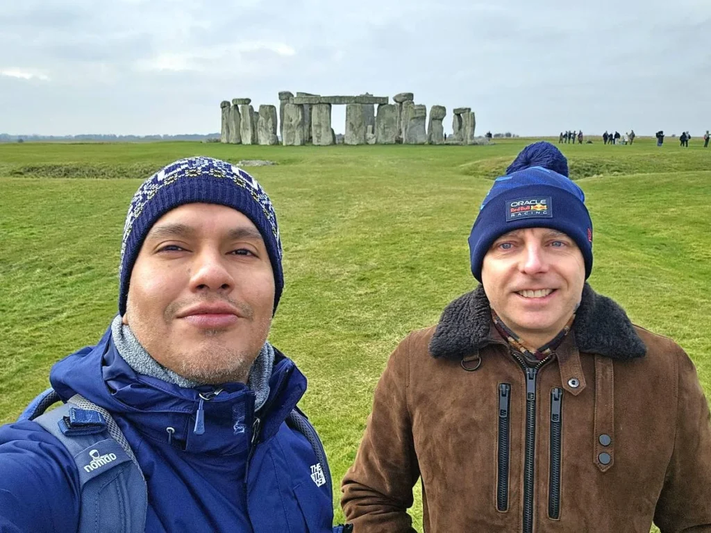 Cruising with Danny and Peter, MSC Cruises, MSC Preziosa, Southamton, London, England, United Kingdom, Stonehenge & Salisbury Tour, A breathtaking view of the Ancient Stone Circle at Stonehenge, showcasing its massive standing stones against the backdrop of the Wiltshire Countryside Trip. Visitors exploring this iconic Neolithic Monument Visit, a renowned UNESCO Heritage Site, as part of the MSC Preziosa Stonehenge and Salisbury Excursion. The towering spire of Salisbury Cathedral, the highlight of the Salisbury Cathedral Tour, stands majestically, housing the historic Magna Carta Exhibit. A scenic drive through the charming English villages on the English Countryside Tour, leading to a fascinating Medieval Town Exploration in Salisbury. This Southampton Shore Excursion offers an unforgettable journey through Historic England Landmarks, blending ancient wonders with medieval splendor.