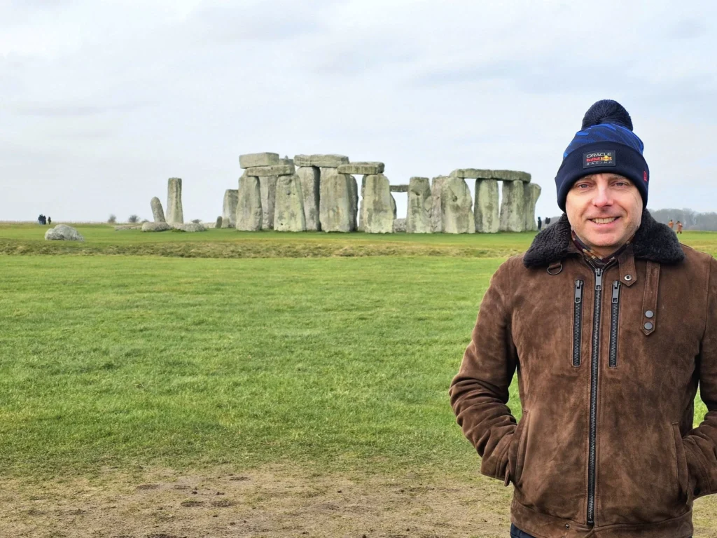 Cruising with Danny and Peter, MSC Cruises, MSC Preziosa, Southamton, London, England, United Kingdom, Stonehenge & Salisbury Tour, A breathtaking view of the Ancient Stone Circle at Stonehenge, showcasing its massive standing stones against the backdrop of the Wiltshire Countryside Trip. Visitors exploring this iconic Neolithic Monument Visit, a renowned UNESCO Heritage Site, as part of the MSC Preziosa Stonehenge and Salisbury Excursion. The towering spire of Salisbury Cathedral, the highlight of the Salisbury Cathedral Tour, stands majestically, housing the historic Magna Carta Exhibit. A scenic drive through the charming English villages on the English Countryside Tour, leading to a fascinating Medieval Town Exploration in Salisbury. This Southampton Shore Excursion offers an unforgettable journey through Historic England Landmarks, blending ancient wonders with medieval splendor.