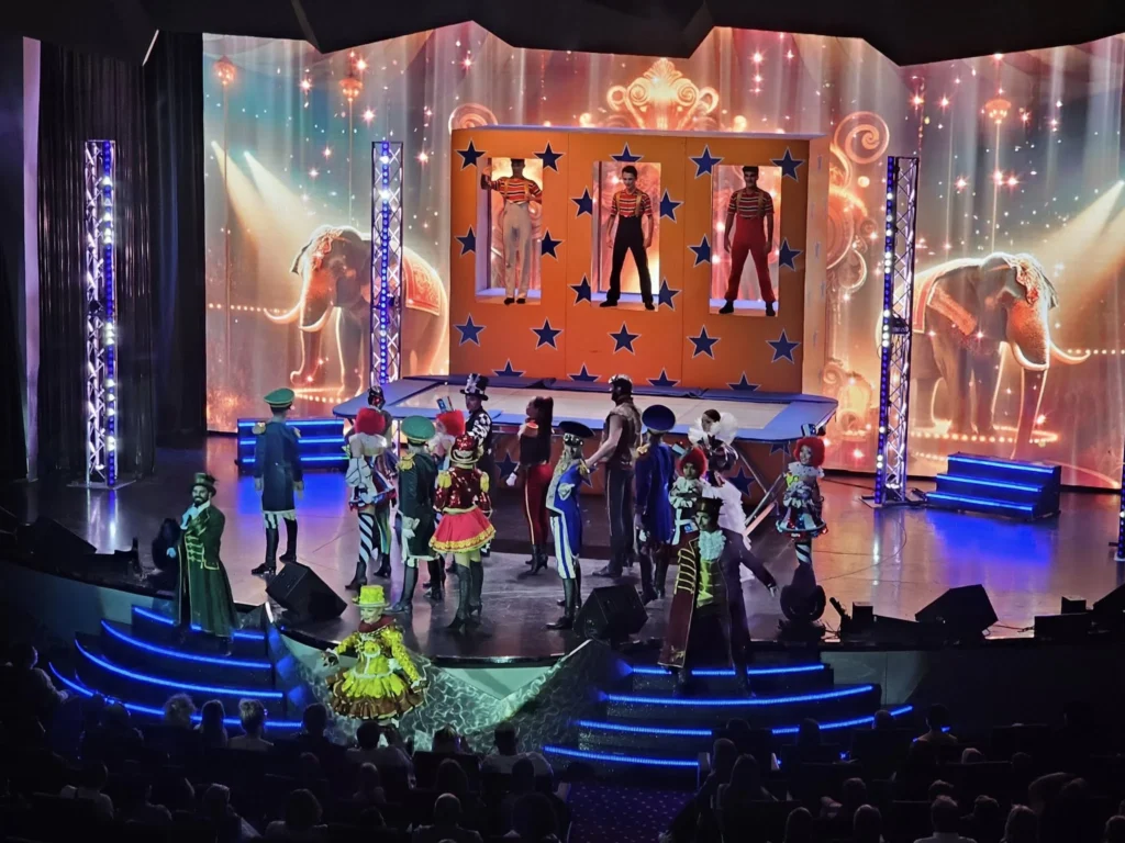 Cruising with Danny and Peter, MSC Cruises, MSC Preziosa, North Sea, Sea Day, MSC Cruises experience aboard MSC Preziosa featuring a luxurious sea day with brunch at The Golden Lobster, exclusive Voyager's Club Cocktail, elegant dinner at L'Arabesque, and the thrilling A Circus Story performance in the Platinum Theatre.