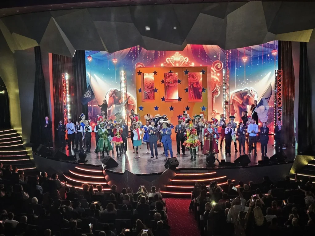 Cruising with Danny and Peter, MSC Cruises, MSC Preziosa, North Sea, Sea Day, MSC Cruises experience aboard MSC Preziosa featuring a luxurious sea day with brunch at The Golden Lobster, exclusive Voyager's Club Cocktail, elegant dinner at L'Arabesque, and the thrilling A Circus Story performance in the Platinum Theatre.