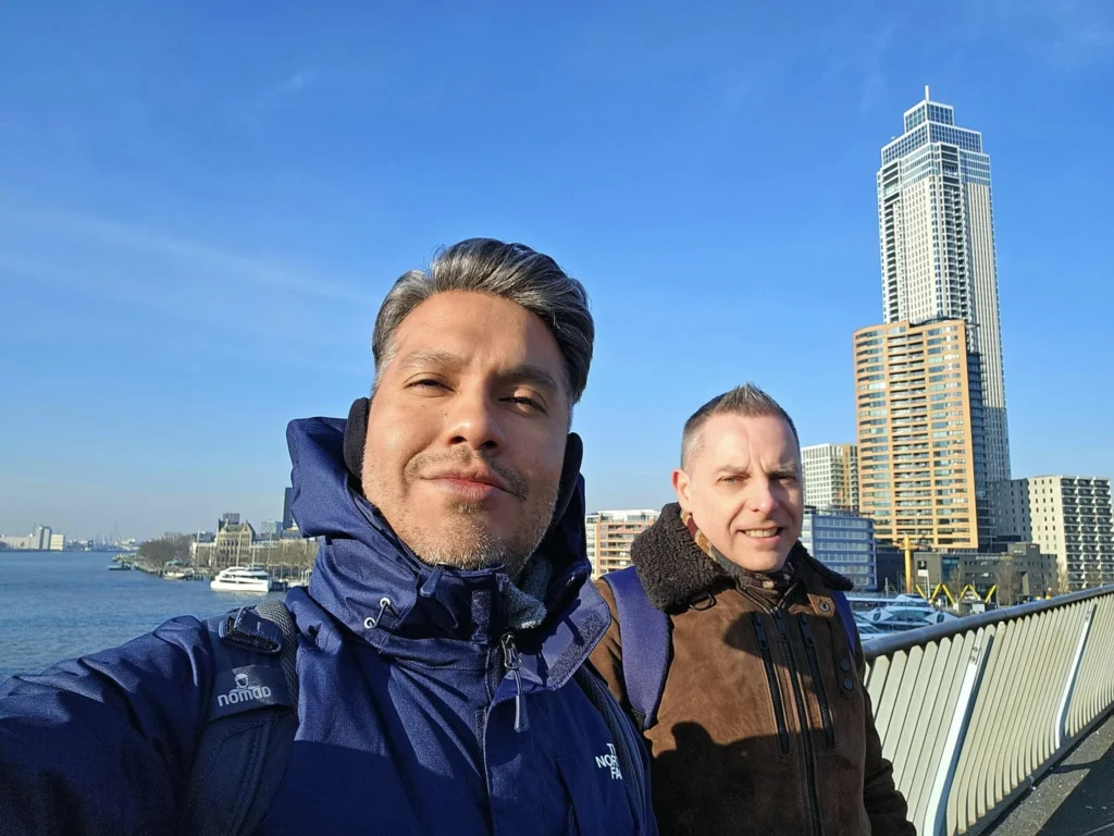 Cruising with Danny and Peter, MSC Cruises, MSC Preziosa, Rotterdam, The Netherlands, Luxury North Sea cruise experience aboard MSC Preziosa, sailing from Hamburg, Germany to Rotterdam, The Netherlands. The journey includes stunning harbor views, vibrant cityscapes, elegant onboard dining, a memorable Gala Dinner at L'Arabesque, world-class entertainment in the Platinum Theatre, and breathtaking final views of Rotterdam’s iconic landmarks like the Erasmus Bridge and SS Rotterdam. Highlights also feature luxurious amenities, scenic North Sea travel, and cultural experiences, offering a truly unforgettable European cruise adventure.