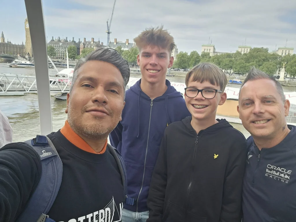 Cruising with Danny and Peter, Holland America Line, Nieuw Statendam, Dover, London, England, United Kingdom, Adventure | A vibrant collage of our Holland America Line Nieuw Statendam cruise adventure, featuring the majestic White Cliffs of Dover glowing under a sunset as the ship sails away, the iconic London Eye offering panoramic Thames views, Big Ben’s Gothic clock tower rising above the Palace of Westminster, Westminster Abbey’s intricate arches, Buckingham Palace’s gilded gates with Grenadier Guards, Tower Bridge’s Victorian towers spanning the river, St. Paul’s Cathedral’s grand dome, Leadenhall Market’s bustling Harry Potter-inspired alleys, the Nieuw Statendam docked at Dover’s historic port, and a classic black London cab navigating Trafalgar Square’s lively streets, all under a dynamic urban sky.