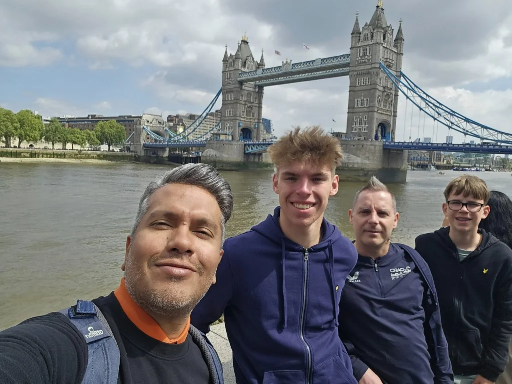 Cruising with Danny and Peter, Holland America Line, Nieuw Statendam, Dover, London, England, United Kingdom, Adventure | A vibrant collage of our Holland America Line Nieuw Statendam cruise adventure, featuring the majestic White Cliffs of Dover glowing under a sunset as the ship sails away, the iconic London Eye offering panoramic Thames views, Big Ben’s Gothic clock tower rising above the Palace of Westminster, Westminster Abbey’s intricate arches, Buckingham Palace’s gilded gates with Grenadier Guards, Tower Bridge’s Victorian towers spanning the river, St. Paul’s Cathedral’s grand dome, Leadenhall Market’s bustling Harry Potter-inspired alleys, the Nieuw Statendam docked at Dover’s historic port, and a classic black London cab navigating Trafalgar Square’s lively streets, all under a dynamic urban sky.