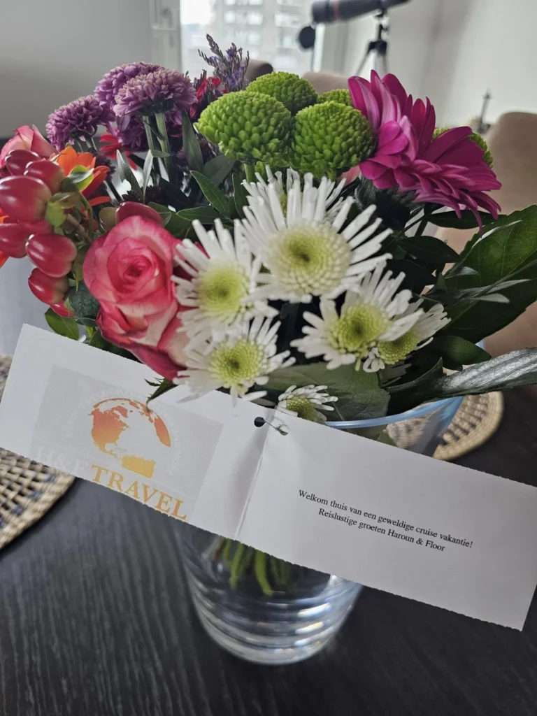 Cruising with Danny and Peter, Holland America Line, Nieuw Statendam, Rotterdam, The Netherlands, Canary Islands Adventure | A vibrant collage captures a family’s adventure on Holland America’s Nieuw Statendam during the Canary Island Enchantment cruise. The journey begins in Rotterdam, Netherlands, with the sleek ship docked against the city’s modern skyline, featuring the Erasmus Bridge. Onboard, the elegant atrium glows with Dutch-inspired decor, while the cozy Oceanview Family Cabin offers serene ocean views. The Lido Pool sparkles under the sun, and the Crow’s Nest provides panoramic vistas. In Agadir, Morocco, vibrant Souk El Had stalls overflow with colorful spices and crafts, and camel rides evoke Berber traditions. Lanzarote’s Cueva de los Verdes showcases dramatic lava tube formations, while Jameos del Agua features a surreal volcanic cave with a turquoise lake. Tenerife’s Anaga Rural Park displays misty laurel forests, and Playa de las Teresitas glows with golden sands. In Funchal, Madeira, a trike tour winds through banana fields, with Cabo Girão’s glass skywalk offering stunning cliff views. Porto’s rainy Ribeira District shines with colorful buildings and azulejo tiles at São Bento Station. In London, a black cab tour passes the iconic Tower Bridge and Buckingham Palace. The cruise ends with a serene sail-away past Dover’s White Cliffs, followed by a heartfelt family reunion in Rotterdam’s Zalmhaventoren apartment, with the city’s skyline in the background.