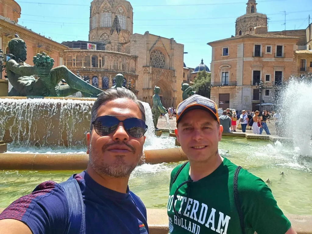 Valencia Cruise Adventure: E-Step Exploration, Beach Bliss, and Canaletto Cuisine 6 Cruising with Danny and Peter, Holland America Line, Nieuw Statendam, Valencia, Spain | Exploring Valencia on an e-step during a Mediterranean cruise adventure, passing iconic landmarks like the City of Arts and Sciences and the historic Barrio del Carmen.