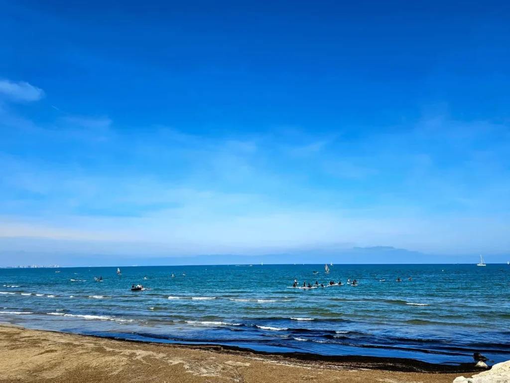 Valencia Cruise Adventure: E-Step Exploration, Beach Bliss, and Canaletto Cuisine 29 Cruising with Danny and Peter, Holland America Line, Nieuw Statendam, Valencia, Spain | Exploring Valencia on an e-step during a Mediterranean cruise adventure, passing iconic landmarks like the City of Arts and Sciences and the historic Barrio del Carmen.