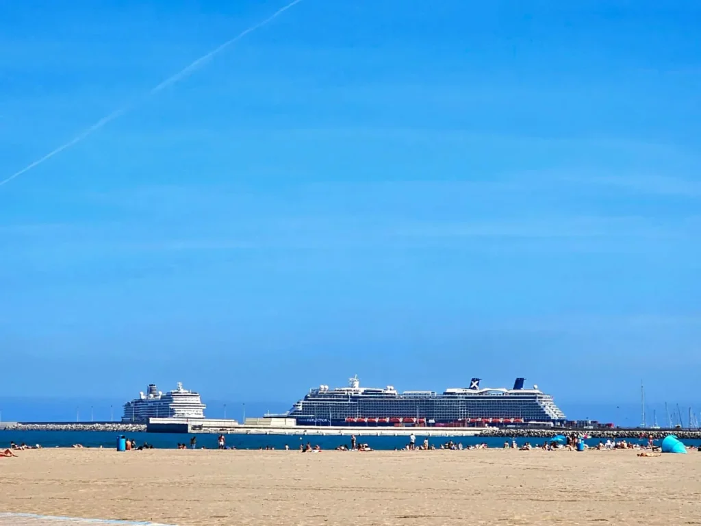 Valencia Cruise Adventure: E-Step Exploration, Beach Bliss, and Canaletto Cuisine 32 Cruising with Danny and Peter, Holland America Line, Nieuw Statendam, Valencia, Spain | Exploring Valencia on an e-step during a Mediterranean cruise adventure, passing iconic landmarks like the City of Arts and Sciences and the historic Barrio del Carmen.