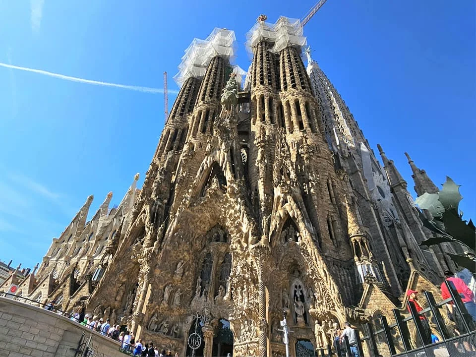 Cruising with Danny and Peter, Holland America Line, Nieuw Statendam, Barcelona, Spain | Family reunion at Barcelona port with loved ones, exploring the Sagrada Familia's stunning facade, enjoying a relaxing Sitges beach day, and dining together on the MS Nieuw Statendam during a memorable Mediterranean family adventure.