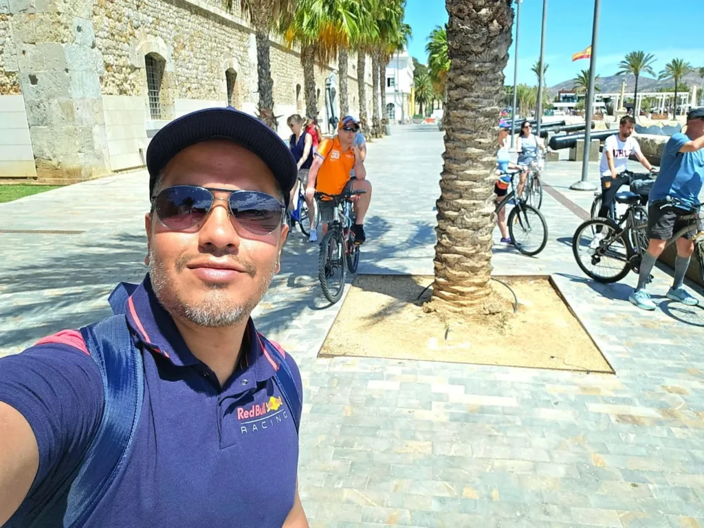 Cruising with Danny and Peter, Holland America Line, Nieuw Statendam, Cartagena, Spain | Experience unforgettable Cartagena Spain cruise adventures with Holland America, featuring an exciting trike tour through historic streets, a leisurely bike ride along the scenic Mediterranean waterfront, and luxurious dining at Sel de Mer Restaurant, showcasing exquisite seafood dishes and an elegant evening gala dinner.