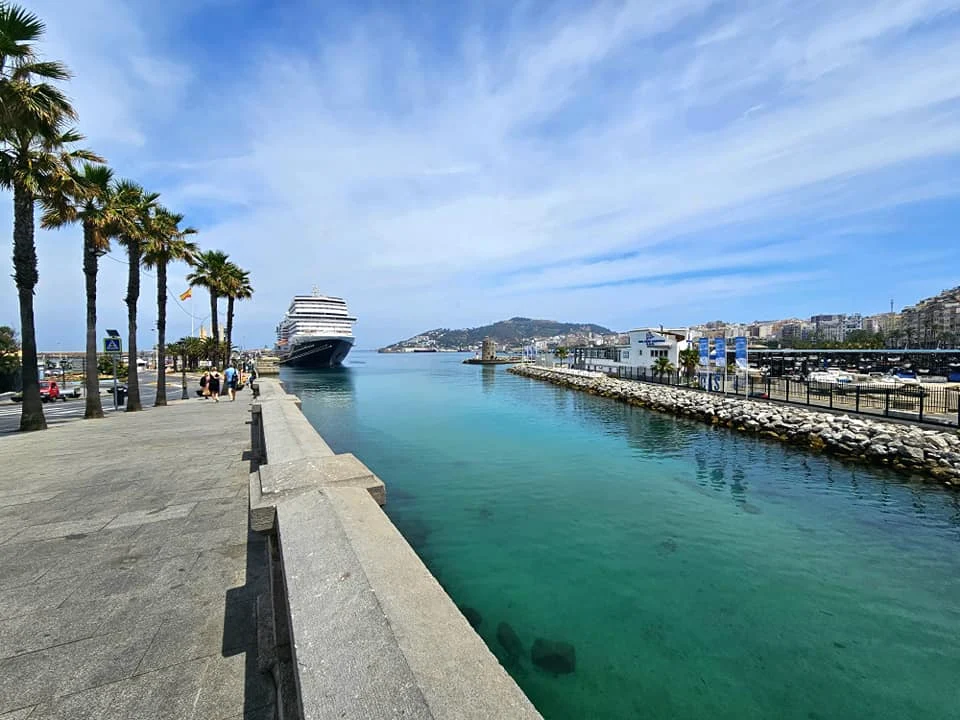 Cruising with Danny and Peter, Holland America Line, Nieuw Statendam, Ceuta, Spanish Morocco, Spain | Travelers on a Ceuta Heritage Tour with Holland America Line explore the historic Royal Walls and enjoy breathtaking panoramic views, while savoring North African dishes at Cafeteria Rotterdam during their Mediterranean culinary journey.