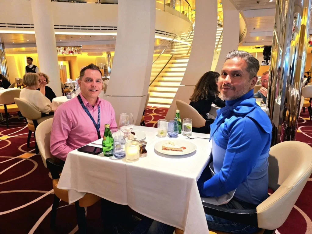 Cruising with Danny and Peter, Holland America Line, Nieuw Statendam, Ceuta, Spanish Morocco, Spain | Travelers on a Ceuta Heritage Tour with Holland America Line explore the historic Royal Walls and enjoy breathtaking panoramic views, while savoring North African dishes at Cafeteria Rotterdam during their Mediterranean culinary journey.