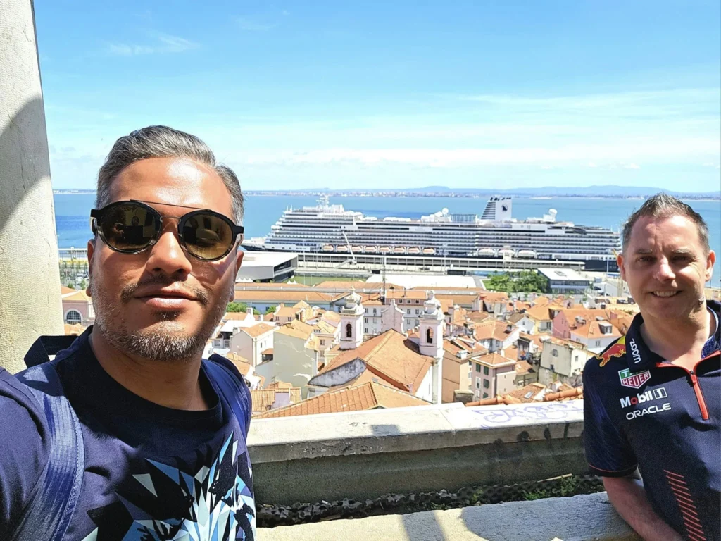 Cruising with Danny and Peter, Holland America Line, Nieuw Statendam, Lisbon, Portugal | Explore Belem Lisbon with Holland America Line: see the historic Belém Tower, the intricate Jerónimos Monastery, and savor Portuguese custard tarts from Pastéis de Belém, all while aboard the luxurious MS Nieuw Statendam.