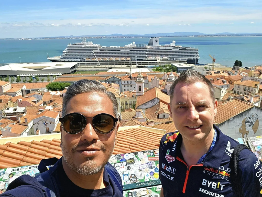 Cruising with Danny and Peter, Holland America Line, Nieuw Statendam, Lisbon, Portugal | Explore Belem Lisbon with Holland America Line: see the historic Belém Tower, the intricate Jerónimos Monastery, and savor Portuguese custard tarts from Pastéis de Belém, all while aboard the luxurious MS Nieuw Statendam.