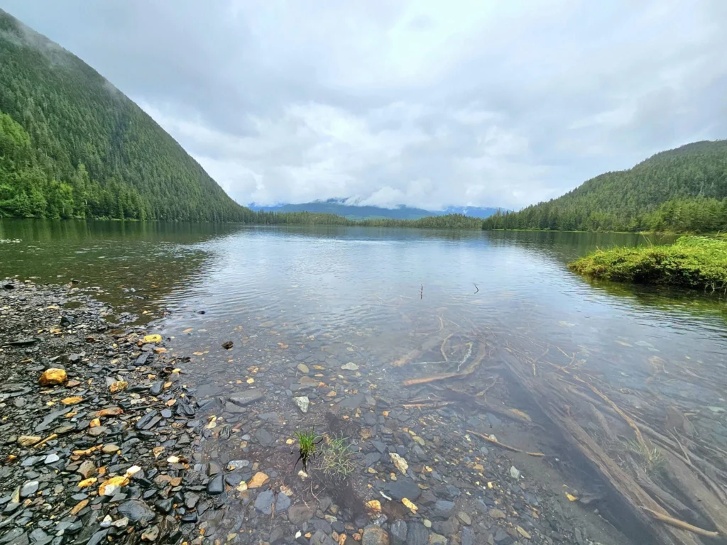 Cruising with Danny and Peter, Holland America Line, Westerdam, Ketchikan, Alaska, United States, Adventure History Thrills | A vibrant collage capturing the Ketchikan Adventure Tour in Alaska, featuring a dynamic log-rolling contest at the Great Alaskan Lumberjack Show with lumberjacks in plaid shirts balancing on a floating log, a rugged UTV navigating a muddy trail through the Tongass National Forest with George Inlet Fjords’ turquoise waters in view, a serene scenic cruise along the Inside Passage with a bald eagle soaring above mist-covered mountains, and a cozy scene at George Inlet Lodge with a rustic table set with craft beers, creamy crab chowder, hot Dungeness crab, and blueberry cheesecake. In the background, Ketchikan’s historic Creek Street showcases colorful buildings on stilts and a Tlingit totem pole, framed by lush greenery and rugged Alaskan peaks, embodying the city’s thrilling adventures and rich cultural heritage.