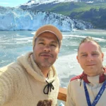 Cruising with Danny and Peter, Holland America Line, Westerdam, College Fjord, Harvard Glacier, Alaska, United States | Westerdam cruise ship sailing through College Fjord, Alaska, with the majestic Harvard Glacier in the background, showcasing stunning icy landscapes and unspoiled wilderness.