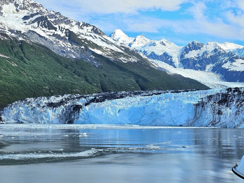 Cruising with Danny and Peter, Holland America Line, Westerdam, College Fjord, Harvard Glacier, Alaska, United States | Westerdam cruise ship sailing through College Fjord, Alaska, with the majestic Harvard Glacier in the background, showcasing stunning icy landscapes and unspoiled wilderness.
