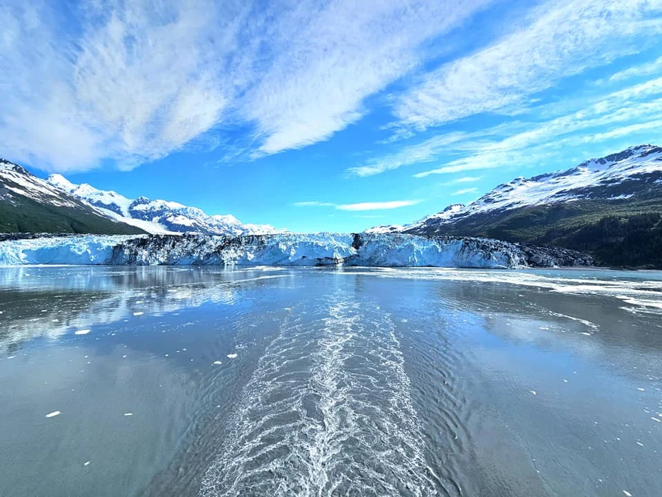 Cruising with Danny and Peter, Holland America Line, Westerdam, College Fjord, Harvard Glacier, Alaska, United States | Westerdam cruise ship sailing through College Fjord, Alaska, with the majestic Harvard Glacier in the background, showcasing stunning icy landscapes and unspoiled wilderness.