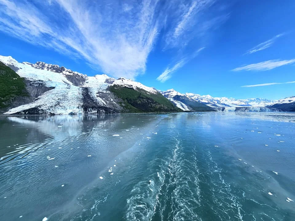 Cruising with Danny and Peter, Holland America Line, Westerdam, College Fjord, Harvard Glacier, Alaska, United States | Westerdam cruise ship sailing through College Fjord, Alaska, with the majestic Harvard Glacier in the background, showcasing stunning icy landscapes and unspoiled wilderness.
