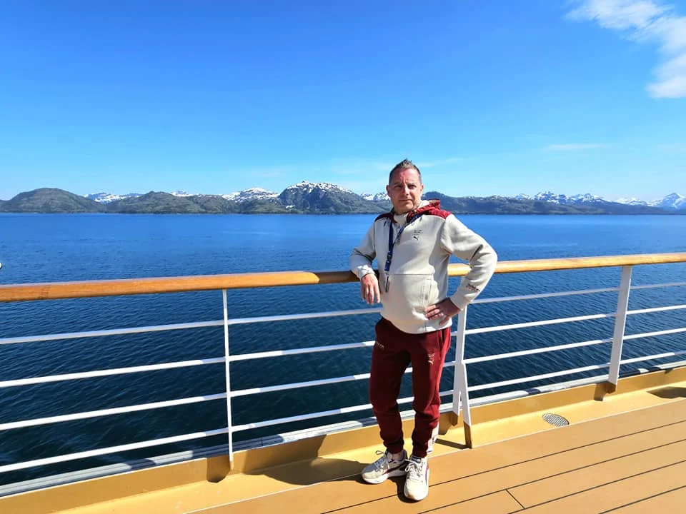 Cruising with Danny and Peter, Holland America Line, Westerdam, College Fjord, Harvard Glacier, Alaska, United States | Westerdam cruise ship sailing through College Fjord, Alaska, with the majestic Harvard Glacier in the background, showcasing stunning icy landscapes and unspoiled wilderness.