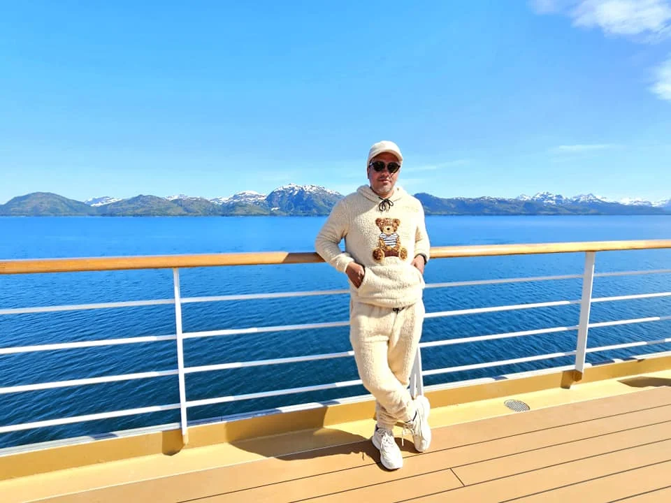 Cruising with Danny and Peter, Holland America Line, Westerdam, College Fjord, Harvard Glacier, Alaska, United States | Westerdam cruise ship sailing through College Fjord, Alaska, with the majestic Harvard Glacier in the background, showcasing stunning icy landscapes and unspoiled wilderness.