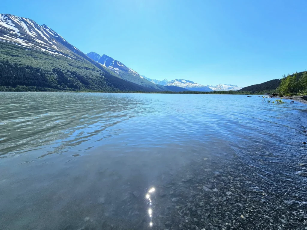 Cruising with Danny and Peter, Holland America Line, Westerdam, Seward, Alaska, United States | A panoramic view of Seward Harbor with rugged cliffs and serene waters, capturing Alaska's wilderness on a photography adventure. Travelers document vibrant wildflowers and snow-capped peaks in Chugach National Forest during an Alaska wilderness cruise. Historical remnants of the 1890 Gold Rush in Seward, including old mining equipment in lush alpine meadows, offer perfect scenes for photography enthusiasts. A majestic bald eagle soars over the tranquil waters of Seward Harbor, while senior-friendly guided tours explore accessible trails amidst stunning natural landscapes.