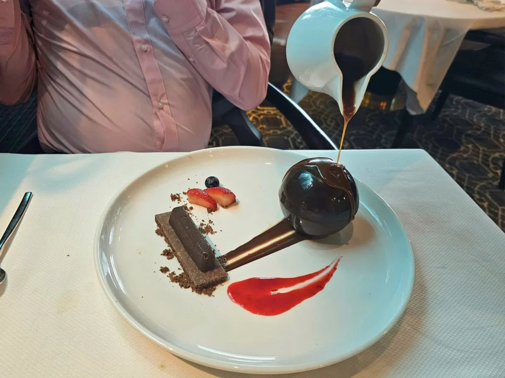 Cruising with Danny and Peter, Holland America Line, Westerdam, Bering Sea, Alaska, United States | Exquisite Morimoto dining experience at Pinnacle Grill on Westerdam during Alaska cruise, showcasing gourmet Japanese cuisine and elegant restaurant ambiance.
