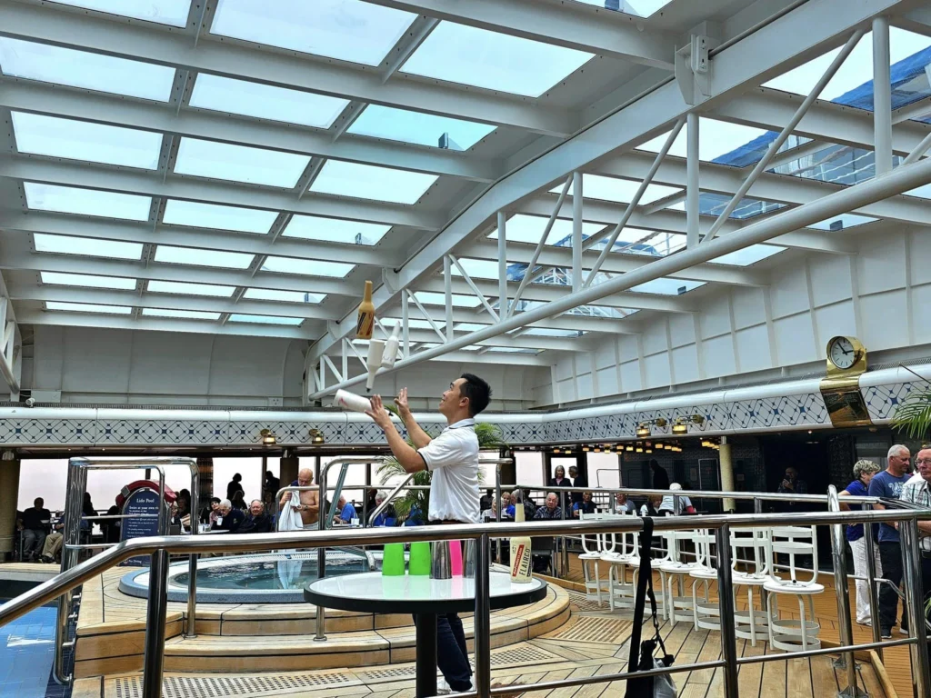 Cruising with Danny and Peter, Holland America Line, Westerdam, Bering Sea, Alaska, United States | Exquisite Morimoto dining experience at Pinnacle Grill on Westerdam during Alaska cruise, showcasing gourmet Japanese cuisine and elegant restaurant ambiance.