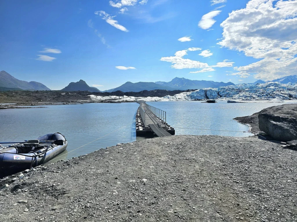 Cruising with Danny and Peter, Holland America Line, Westerdam, Anchorage, Alaska, United States | Experience the Matanuska Glacier Tour with stunning views of the glacier’s vast ice formations, an all-terrain vehicle ride, thrilling glacier hikes, and the unique refreshment of drinking crystal-clear glacial water, all complemented by stops at charming local eateries offering authentic Alaskan cuisine.