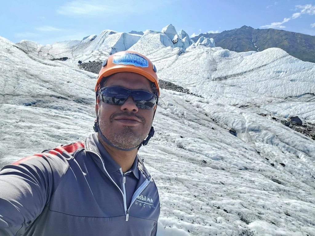 Cruising with Danny and Peter, Holland America Line, Westerdam, Anchorage, Alaska, United States | Experience the Matanuska Glacier Tour with stunning views of the glacier’s vast ice formations, an all-terrain vehicle ride, thrilling glacier hikes, and the unique refreshment of drinking crystal-clear glacial water, all complemented by stops at charming local eateries offering authentic Alaskan cuisine.