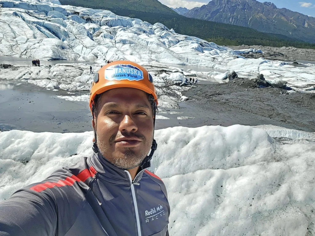 Cruising with Danny and Peter, Holland America Line, Westerdam, Anchorage, Alaska, United States | Experience the Matanuska Glacier Tour with stunning views of the glacier’s vast ice formations, an all-terrain vehicle ride, thrilling glacier hikes, and the unique refreshment of drinking crystal-clear glacial water, all complemented by stops at charming local eateries offering authentic Alaskan cuisine.