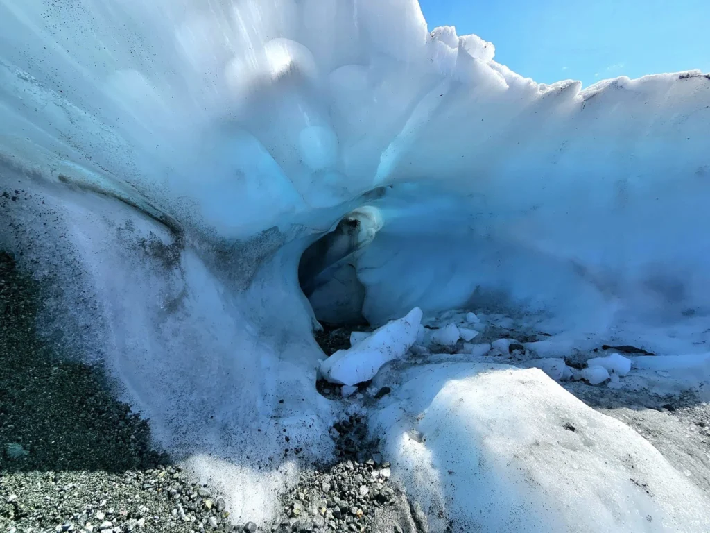 Cruising with Danny and Peter, Holland America Line, Westerdam, Anchorage, Alaska, United States | Experience the Matanuska Glacier Tour with stunning views of the glacier’s vast ice formations, an all-terrain vehicle ride, thrilling glacier hikes, and the unique refreshment of drinking crystal-clear glacial water, all complemented by stops at charming local eateries offering authentic Alaskan cuisine.