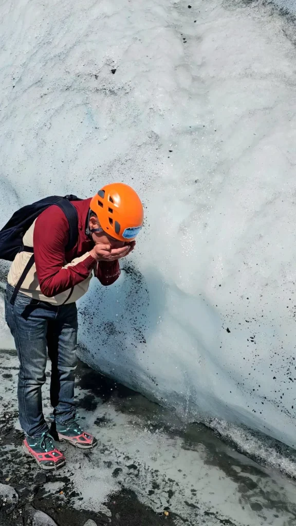 Cruising with Danny and Peter, Holland America Line, Westerdam, Anchorage, Alaska, United States | Experience the Matanuska Glacier Tour with stunning views of the glacier’s vast ice formations, an all-terrain vehicle ride, thrilling glacier hikes, and the unique refreshment of drinking crystal-clear glacial water, all complemented by stops at charming local eateries offering authentic Alaskan cuisine.