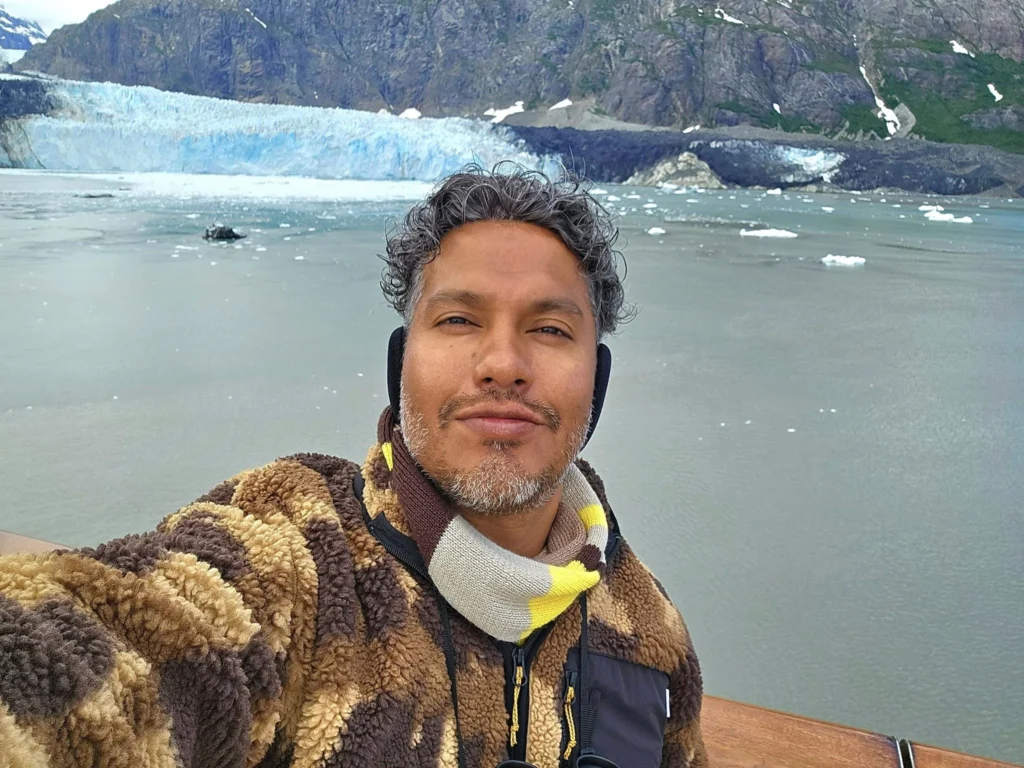 Cruising with Danny and Peter, Holland America Line, Westerdam, Glacier Bay, Alaska, United States | Westerdam cruise ship sailing through Glacier Bay on the Alaska Arctic Circle Solstice Cruise, showcasing stunning glaciers, snow-capped mountains, and diverse wildlife.