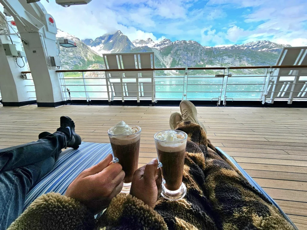 Cruising with Danny and Peter, Holland America Line, Westerdam, Glacier Bay, Alaska, United States | Westerdam cruise ship sailing through Glacier Bay on the Alaska Arctic Circle Solstice Cruise, showcasing stunning glaciers, snow-capped mountains, and diverse wildlife.