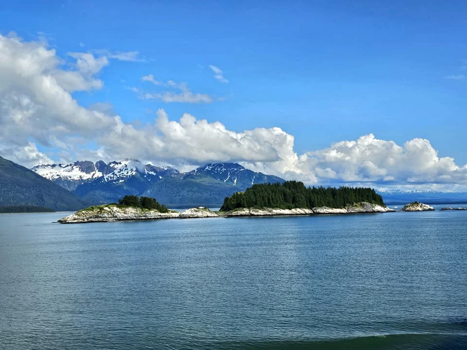 Cruising with Danny and Peter, Holland America Line, Westerdam, Glacier Bay, Alaska, United States | Westerdam cruise ship sailing through Glacier Bay on the Alaska Arctic Circle Solstice Cruise, showcasing stunning glaciers, snow-capped mountains, and diverse wildlife.
