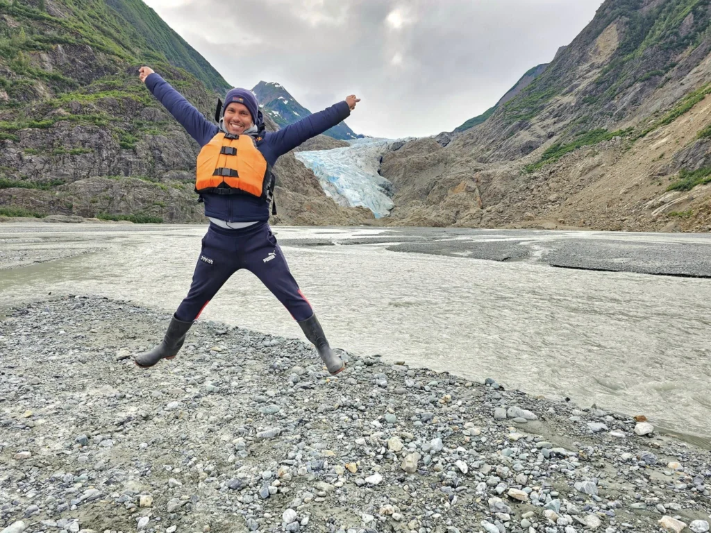 Cruising with Danny and Peter, Holland America Line, Westerdam, Haines (Skagway), Alaska, United States | Westerdam ship navigating Alaskan fjords, with views of Davidson Glacier and wildlife sightings during the Arctic Circle cruise. Includes images of exploring Haines Sheldon Museum, canoeing towards the glacier, and the forest walk to Glacier Point.