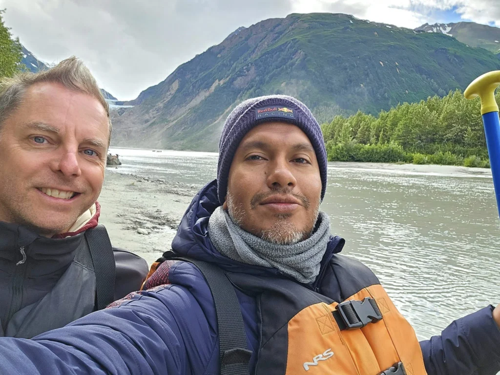 Cruising with Danny and Peter, Holland America Line, Westerdam, Haines (Skagway), Alaska, United States | Westerdam ship navigating Alaskan fjords, with views of Davidson Glacier and wildlife sightings during the Arctic Circle cruise. Includes images of exploring Haines Sheldon Museum, canoeing towards the glacier, and the forest walk to Glacier Point.