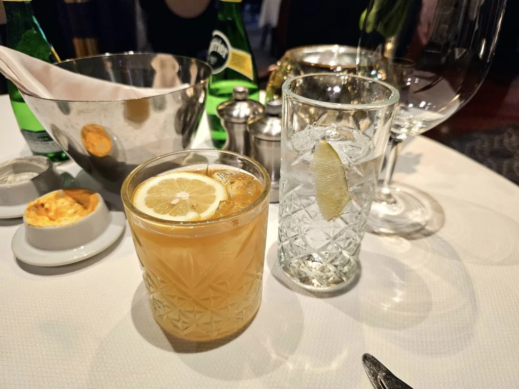 Cruising with Danny and Peter, Holland America Line, Westerdam, Sea Day, Tracy Arm, Alaska, United States | Elegant dining setup at the Mariners Lunch aboard the Holland America Westerdam Alaska cruise, showcasing luxury cruise dining and stunning sea views.