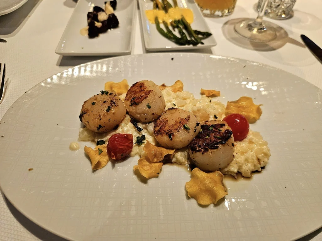 Cruising with Danny and Peter, Holland America Line, Westerdam, Sea Day, Tracy Arm, Alaska, United States | Elegant dining setup at the Mariners Lunch aboard the Holland America Westerdam Alaska cruise, showcasing luxury cruise dining and stunning sea views.