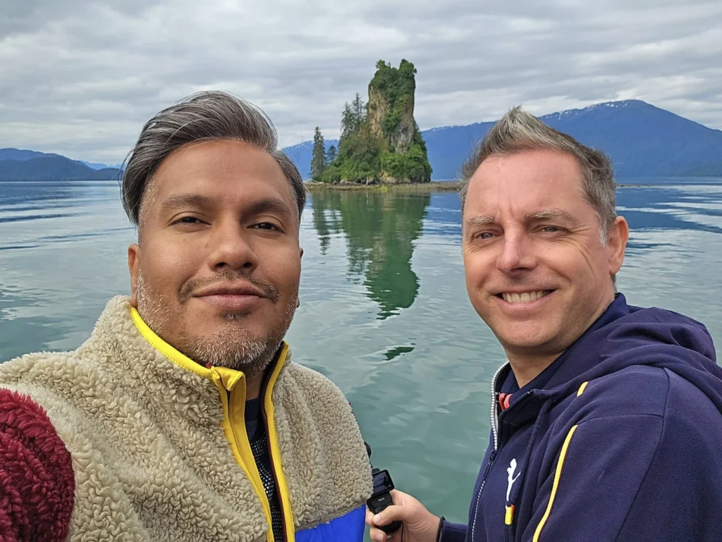 Cruising with Danny and Peter, Holland America Line, Westerdam, Misty Fjords, Alaska, United States | Passengers aboard the Holland America Line's Westerdam transition to the smaller Wilderness Explorer vessel for the Misty Fjords & Wilderness Explorer tour, offering breathtaking views of Misty Fjords National Monument, stunning waterfalls, and diverse wildlife including seals and eagles, all part of the unforgettable Alaska Arctic Circle cruise experience.