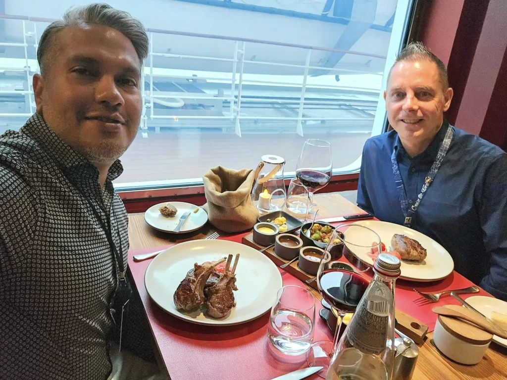 Cruising with Danny and Peter, MSC Cruises, MSC Preziosa, Zeebrugge, Brugge, Brussels, Belgium | Pictures from our Bruges day trip during the MSC Cruises Bruges excursion, showcasing the stunning Market Square Bruges, the iconic Belfry Tower Bruges, a scenic Belgium canal cruise, and beautiful views of the Chapel of the Holy Blood, along with delightful moments at the Butcher’s Cut restaurant and the MSC Voyagers Club event in the Safari Lounge MSC Preziosa.