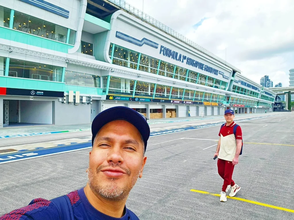 Cruising with Danny and Peter, Holland America Line, Westerdam, Singapore | View of Singapore's skyline from the Singapore Flyer during a spectacular adventure, showcasing iconic landmarks and vibrant cityscapes.