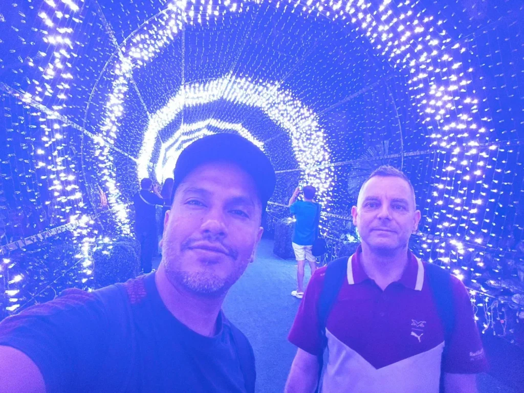 Cruising with Danny and Peter, Holland America Line, Westerdam, Singapore | View of Singapore's skyline from the Singapore Flyer during a spectacular adventure, showcasing iconic landmarks and vibrant cityscapes.